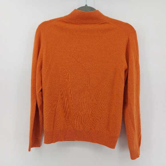 Charter Club 2 Ply Cashmere Turtleneck Sweater Size Medium Orange - Picture 3 of 3